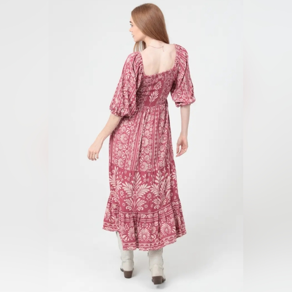 Angie Mauve Floral Maxi Dress - Picture 4 of 4
